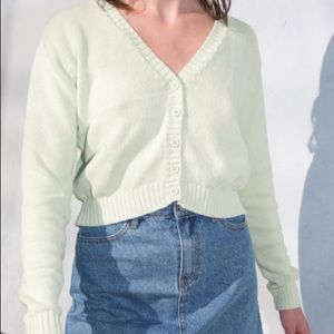 brandy melville green billie sweater